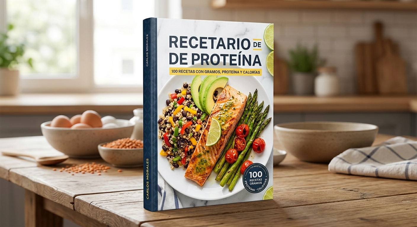 Mockup del bono Recetario de Proteína